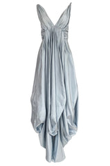 Spring 2007 John Galliano for Christian Dior Pale Blue Silk Voluminous Dress