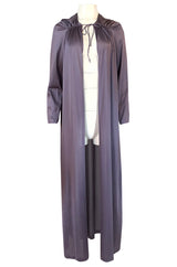 1970s John Kloss for Circa Purple Nylon Robe or Evening Coat
