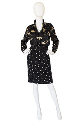 1980s Handpainted Ungaro Top & Skirt