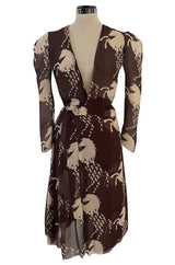 Iconic & Rare Spring 2001 Chloe by Stella McCartney Look 11 Runway Horse Print Dress