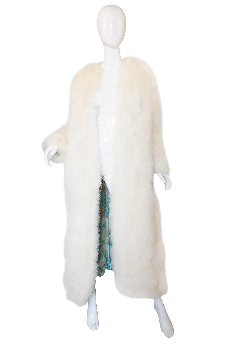 1960s Michael Novarese Ostrich Feather Full Length Maxi Coat main image 0