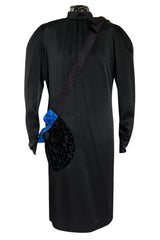 Unusual 1980s Nina Ricci by Gérard Pipart Witty Trompe L'oeil HandBag Dress