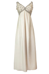 Early 1960s Christian Dior Numbered Colifichets Crystal & Pearl Project Dress