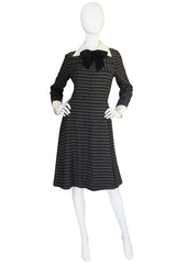 1960s Chic Striped Geoffrey Beene Day Dress