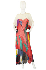 1970s Beaded Silk Hanae Mori Caftan