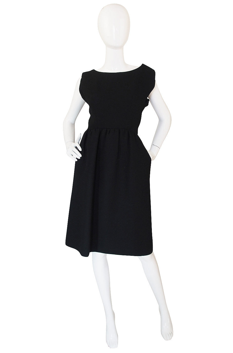 1960s Norman Norell Structured Black Dress – Shrimpton Couture
