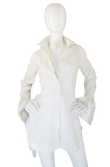 Recent Azzadine Alaia Crisp White Cotton Top