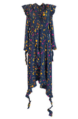 Fall 2016 Vetements Blue Floral Jersey Runway Dress Look 41