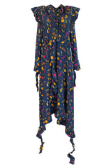 Fall 2016 Vetements Blue Floral Jersey Runway Dress Look 41