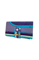 1970s Emilio Pucci Large Convertible Velvet Print Clutch Bag