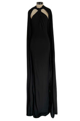 Recent Dsquared2 by Dean & Dan Black Jersey Halter Dress a Attached Cape