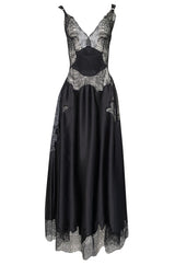 Pre-Fall 2015 Ricardo Tisci for Givenchy Black Silk Satin & Lace Dress