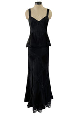 Gorgeous Spring 2005 Christian Dior by John Galliano Black Silk & Lace Dress