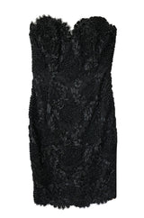 1980s Isabelle Allard Paris Strapless Ribbon Lace Dress & Cropped Jacket