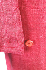 Spring 1961 Christian Dior Demi-Couture Pink Linen & Silk Dress Suit