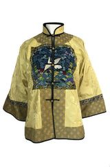 1980s Jenny Lewis Elaborate Embroided Needlepoint Woven Silk Jacket