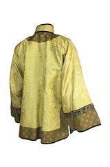 1980s Jenny Lewis Elaborate Embroided Needlepoint Woven Silk Jacket