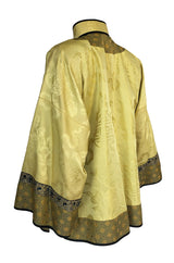 1980s Jenny Lewis Elaborate Embroided Needlepoint Woven Silk Jacket