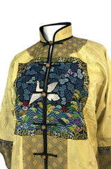 1980s Jenny Lewis Elaborate Embroided Needlepoint Woven Silk Jacket