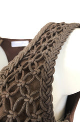 Spring 1994 Christian Dior by Gianfranco Ferre Runway Waxed Cord Top