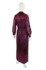 1970s Sequin Oscar De La Renta Dress