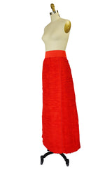 1960s Sybil Connolly Pleated Linen Skirt