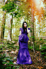 A/W 2013 Oscar De La Renta Runway Sculptural Purple Silk Dress