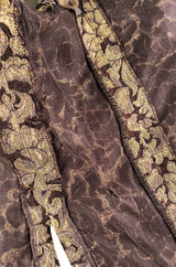 Extraordinary 1968 Christian Dior Documented Gold Metallic Silk Brocade Three Piece Dress Set