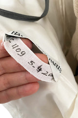 Spring 2000 Hanae Mori Haute Couture Forest & Butterfly Print Silk Chiffon Dress & Silk Huge Scarf