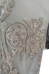 Important Fall 2009 John Galliano “Beautifully Iced Maidens” Beaded Net Pale Blue Grey Dress