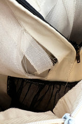 Well Documented Spring 1988 Valentino Haute Couture Silk Dress w Sweeping Dotted Train & Flower