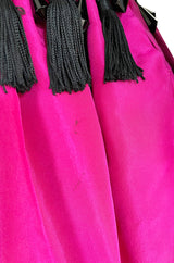 Fall 1976 Louis Mies Possible Yves Saint Laurent Haute Couture Pink & Velvet Bead Dress
