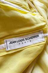 Spring 1977 Jean Louis Scherrer Haute Couture Strapless Floral Sequin Silk Dress w Matching Silk Cape