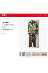 Spring 1992 Todd Oldham Floral Top w Rainbow Striped Jacket & Skirt Suit