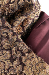 Extraordinary 1968 Christian Dior Documented Gold Metallic Silk Brocade Three Piece Dress Set