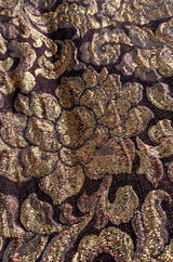 Extraordinary 1968 Christian Dior Documented Gold Metallic Silk Brocade Three Piece Dress Set