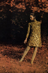 Extraordinary 1968 Christian Dior Documented Gold Metallic Silk Brocade Three Piece Dress Set