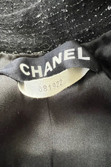 Chic Fall 2004 Chanel by Karl Lagerfeld Haute Couture Black & White Boucle Runway Dress & Jacket