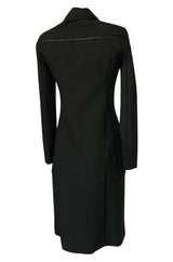 1990s Gianni Versace Couture Sleek & Tailored Black Coat or Dress