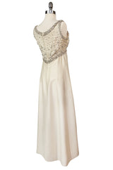 Early 1960s Christian Dior Numbered Colifichets Crystal & Pearl Project Dress
