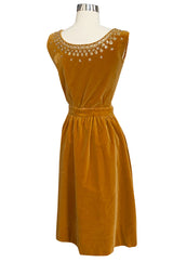 Rare 1950s Jeanne Lanvin - Castillo Demi Couture Beaded Velvet Set