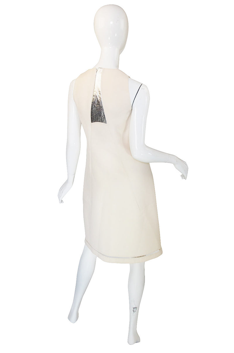 Recent Chado Ralph Rucci Silver & White Dress