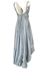 Spring 2007 John Galliano for Christian Dior Pale Blue Silk Voluminous Dress
