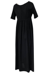 1960s Rudi Gernreich for Harmon Knits Deep Front Plunge Black Dress