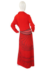 1970s Trompe l'oeil Roberta de Camerino Dress