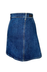 Spring 2015 Alexa Chung for AG Snap Front Denim Flare Skirt