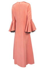 Documented 1960s Sybil Connolly 'Cream Puff' Extravagant Sleeve Dress