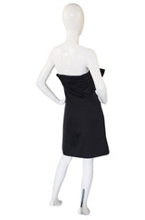 Recent Giambattista Valli Black Strapless Front Bow Cocktail Dress