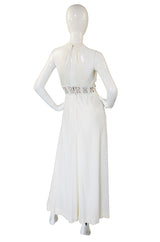 1960s Fred Perlberg White Maxi Dress