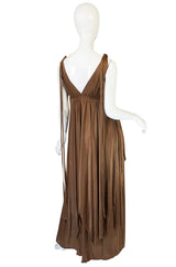 Superb 1970s Grecian Goddess Frank Usher Jersey Dress